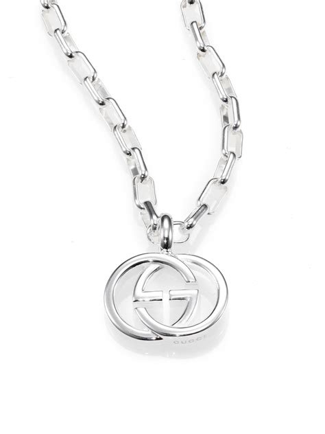 gucci womens silver necklace|designer silver necklaces for women.